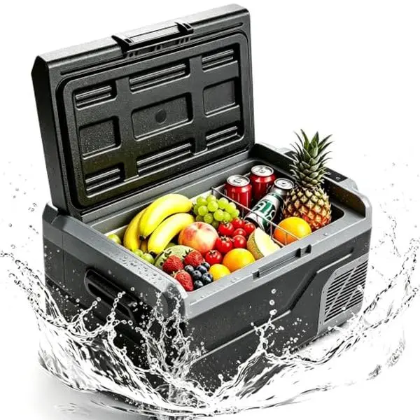 30L Portable Refrigerator Freezer (-7°F to 68°F), Compact Electric Cooler with 12/24V DC & 100-240V AC for RV Camping & Trucks