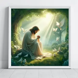 Religious Pattern Diamond Painting Making Kit, Adult Art Craft Set, Frameless DIY 5D Diamond Art, Stylish Home Decor, Perfect Gift for Holidays