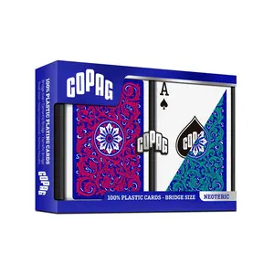Copag Neoteric 100% Plastic Playing Cards – Bridge Size Regular Index (Red & Green Double Deck)