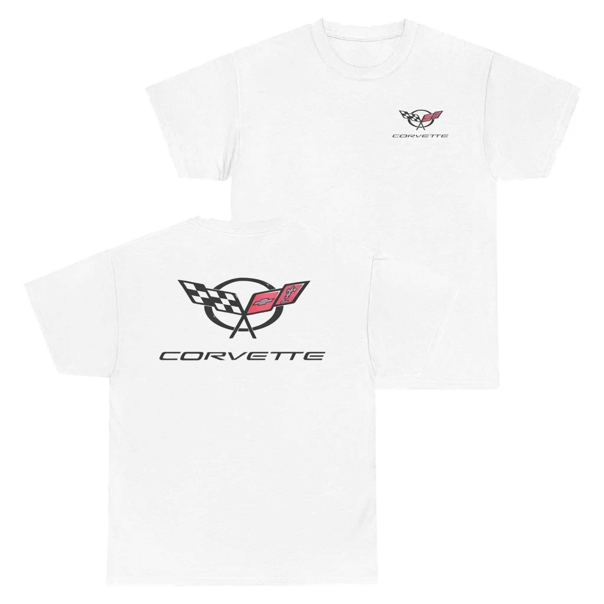 Vintage Corvette 2 Sided T-Shirt, Car Lover Gift, Man Unisex T-shirt, Streetwear Lover Graphic Tee, Gift For Her, For Him, Top Menswear