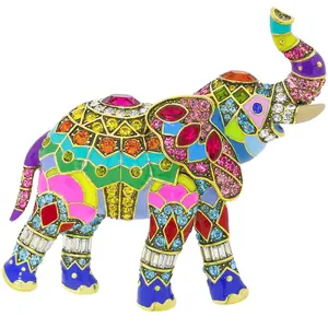 HEIDI DAUS®"Happy Elephant" Crystal & Enamel Elephant Pin