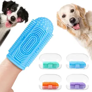 4Pack Dog Toothbrush Finger Toothbrush Dogs Tooth Brushing Kit  Dogs Finger Toothbrushes for Dog Teeth Cleaning& Dental Care Doges Tooth Brush Pet Toothbrush