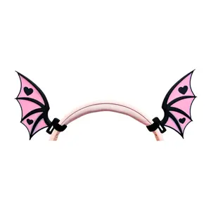 Bat Heart Wings Headphones Accessory, Attachments