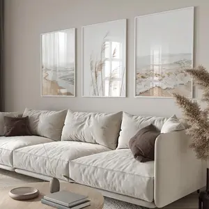 Beach Pattern Unframed Painting, 3 Counts/set Modern Canvas Wall Art, Wall Decor for Home Living Room Bedroom Office, Ornaments, Decoration Items