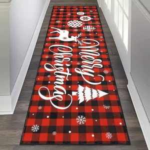 Christmas Floor Runnre Non-Slip Rug Washable Runner for Laundry Kitchen Hallway 6'X2'