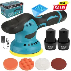 Cordless Mini Car Polisher, 8-Speed 2800-5500 RPM 12V Wireless Tool with Multi-Pad Versatility for Car Detailing, Scratch Removal & Shine, Ideal for DIY Enthusiasts, Essential Detailing Product, Detailing Products