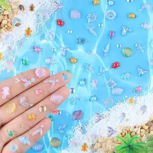 400pcs Mini Ocean Resin Animals, Luminous Tiny Sea Animal Variety Figurines to Hide Miniature Plastic, Marine Animals Miniatures for Aquarium Decor DIY Fairy Garden Fish Tank Micro Landscaping