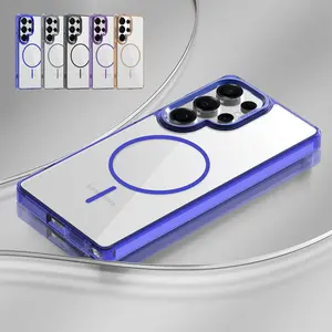 HISTORYOO For Samsung Galaxy S26 S25 Ultra S24 Plus S23 S22 Clear Soft TPU transparent Cover Compatible With  Magsafe Magnetic Support wireless Charging shockproof Minimalist Case