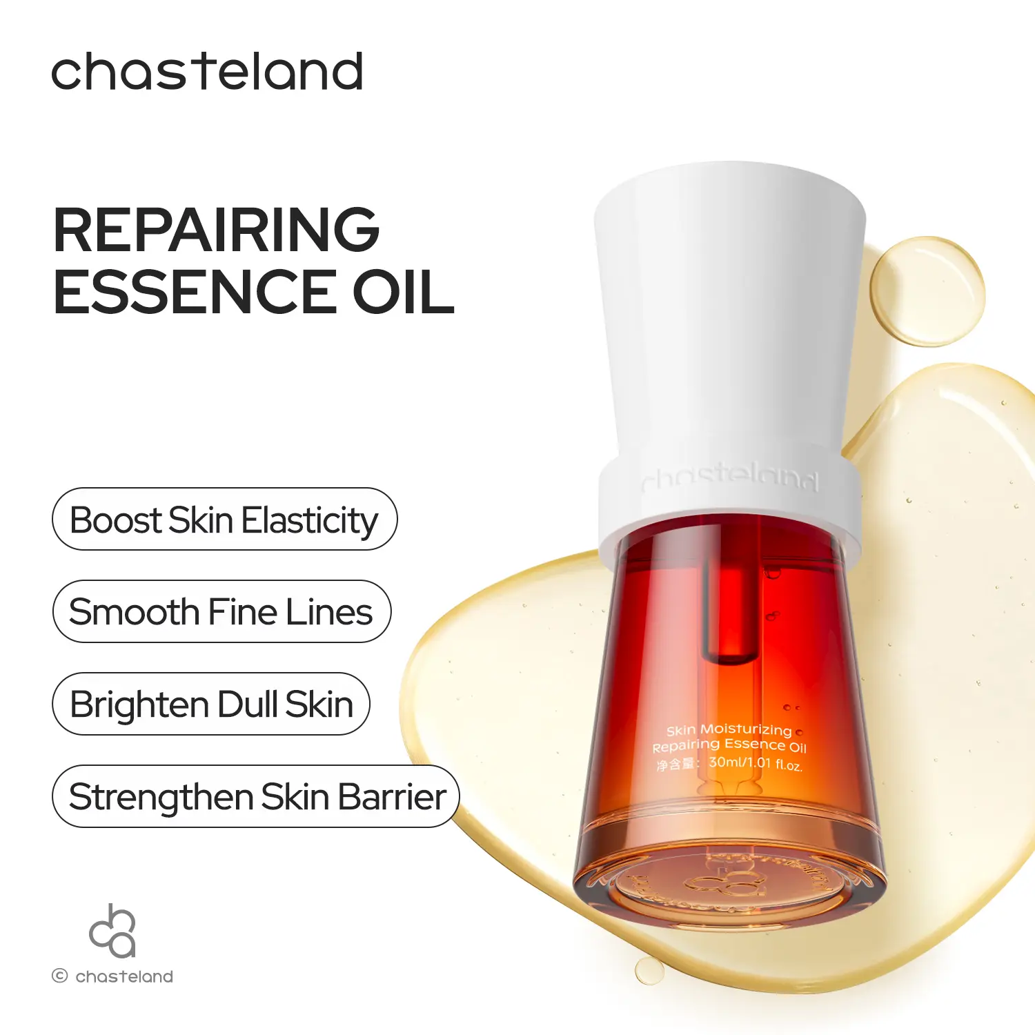 Chasteland-Deep Hydration Facial Serum Oil — anti-wrinkle, smooth fine lines, brightens and nourishes for repair; vampire serum face oil, unisex, firming campingessentials Body Exfoliating Serum Set Skin Radiance Drops Care Glow