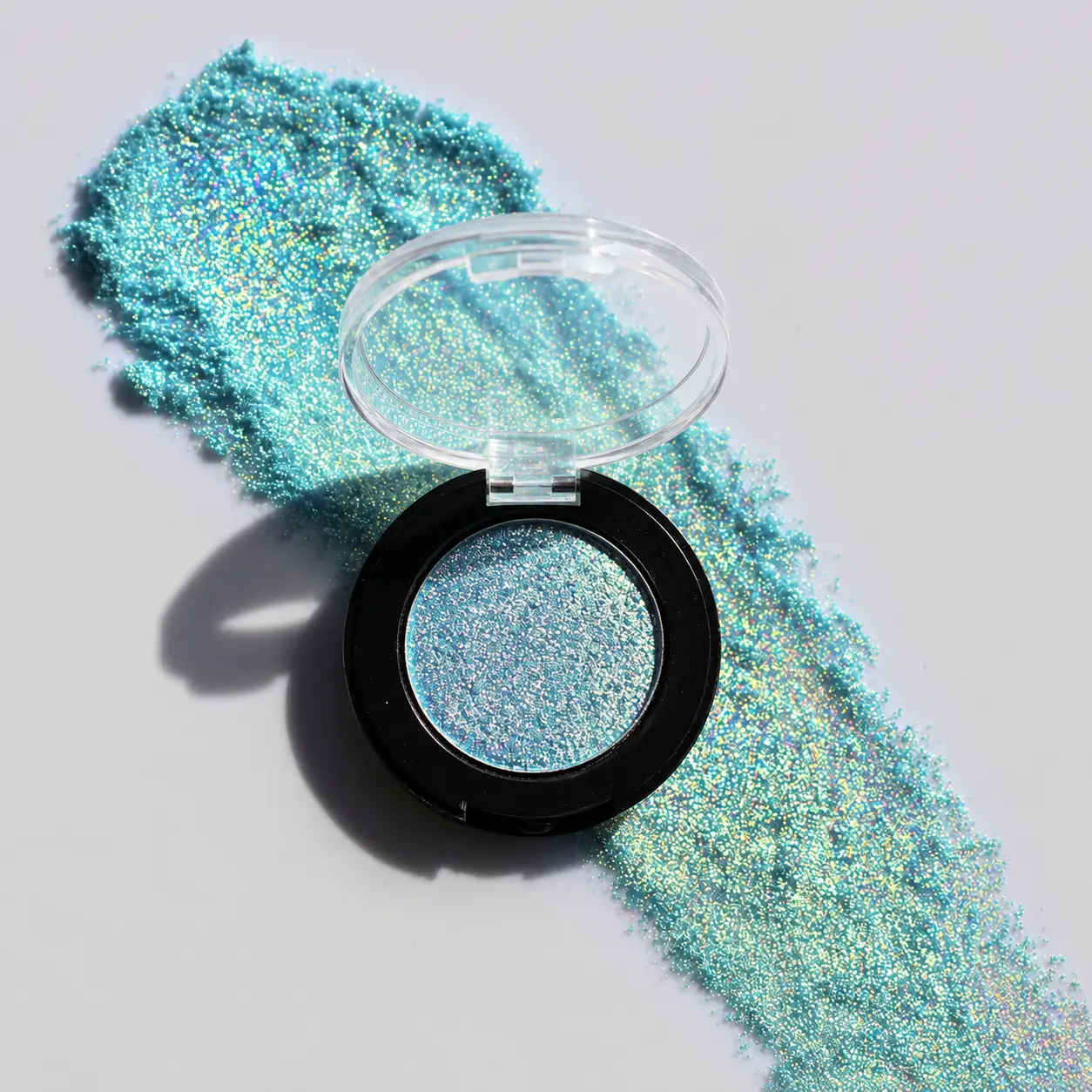 cytoix Frosted Stardust Blue Eyeshadow, Chameleonic Eye Topper with All Over Glimmer for Ethereal Eyes, Long Lasting Single Glitter Shadow Powder Cosmetic, 1.6G