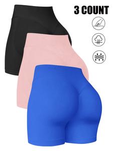 Women's Seamless Butt Lifting Fitness Shorts, 1 Pack Invisible Elastic Tight Sports Pants, Breathable High Stretch Outdoor Indoor Cycling Pants