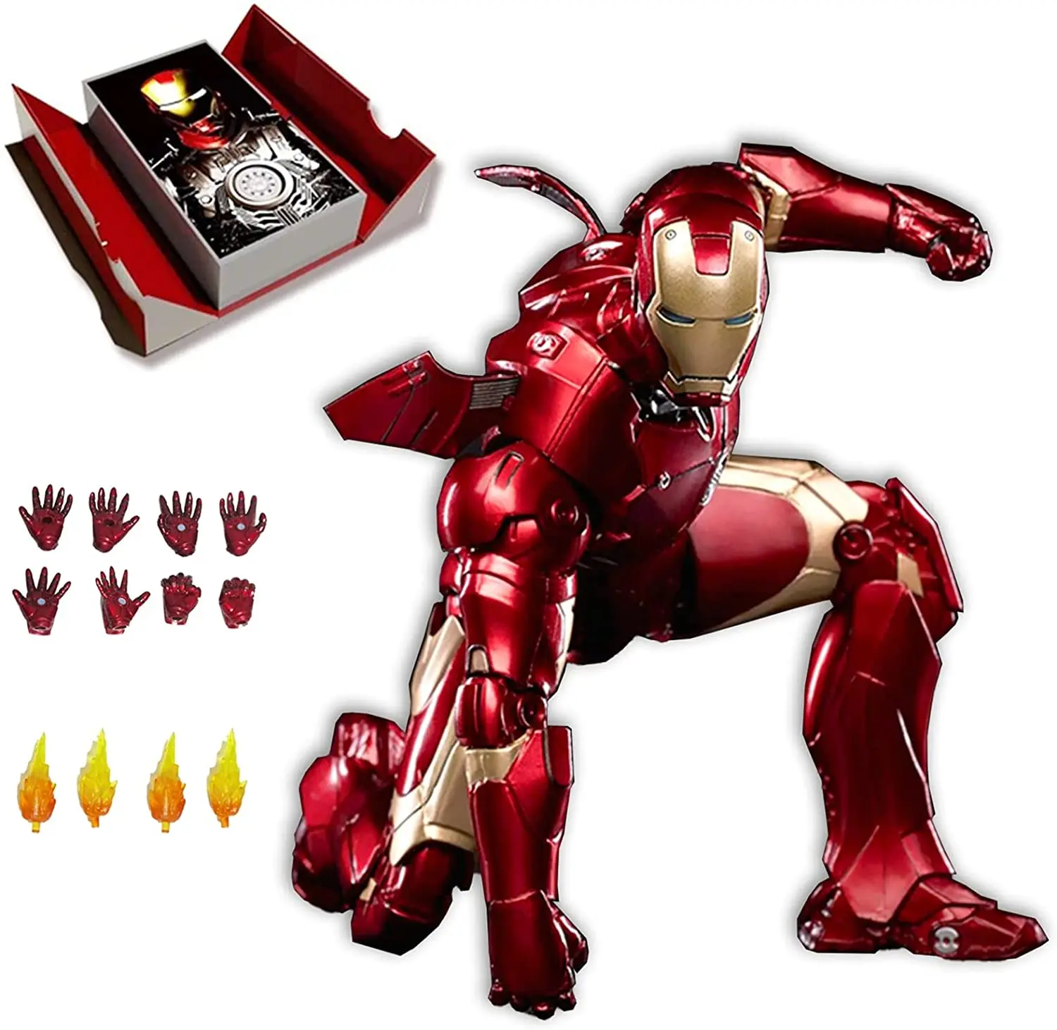 Marvel Iron Man Series Action Figure - ZD Toys 7 in Deluxe Painted Exquisite Collection Mark Model, Ideal Gift for Toy Collectors