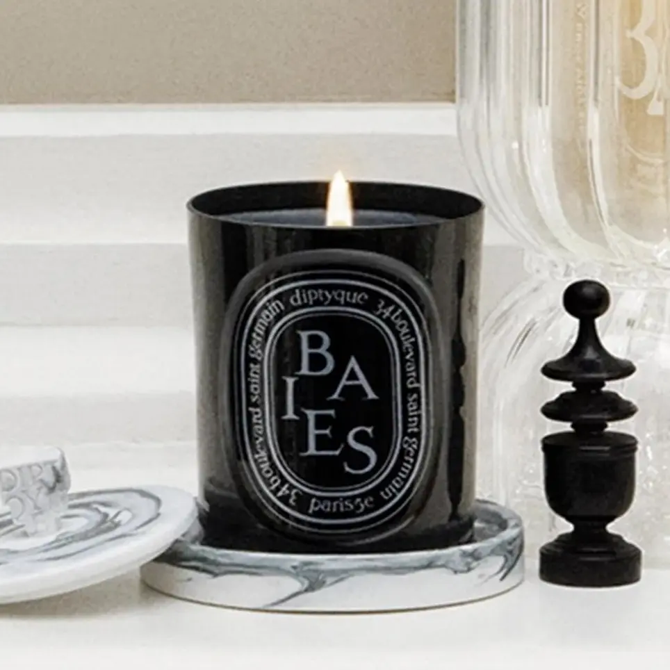 [Free Ship] Pack 2 Diptyque Candles 10.2 oz - Perfect for Decorating and Gifting, Baies/ Roses/ Tubererse with Ornaments and Freshener Decoration