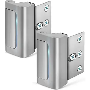 Home Security Door Reinforcement Lock. Childproof Door Reinforcement Lock Upgrade Night Door Security Lock Withstand 800 lbs for Inward Swinging Door