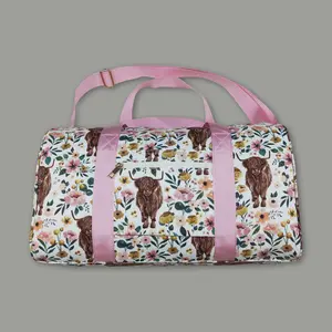 Fluffy Highland Cow Travel Duffle Bag – Spacious Carry-On for Weekend Trips, Gym & Overnight Stays