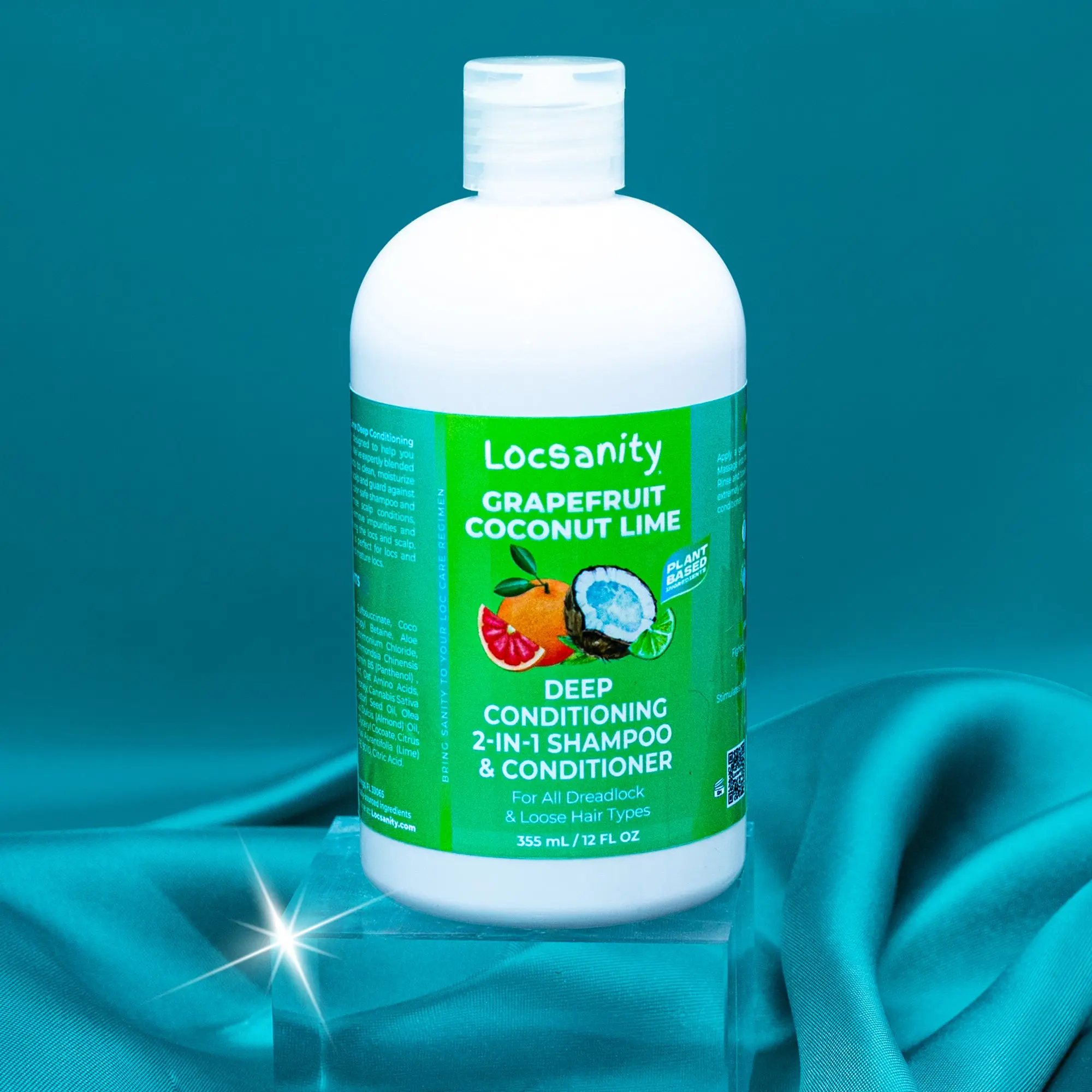 LOCSANITY Grapefruit Coconut Lime Shampoo & Conditioner Set - Gentle, Hydrating, Color Safe Haircare for Dry, Damaged Locs, Sulfate-Free Clarifying Cleanser with Long-Lasting Moisture, Nourishing, Color Safe Shampoo, Revitalize Shampoo