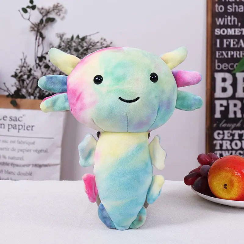 Axolotl Plush Toy Axoiotl Hexagonal Dinosaur Stuffed Doll Purple Axolotl Plush Toys, 10 inch Soft Axolotl Stuffed Animals for Girls and Boys, Huggable Salamander Stuffed Animal, Plush Toys as Easter Basket Stuffers, Birthday, Children's Day Gifts comfort