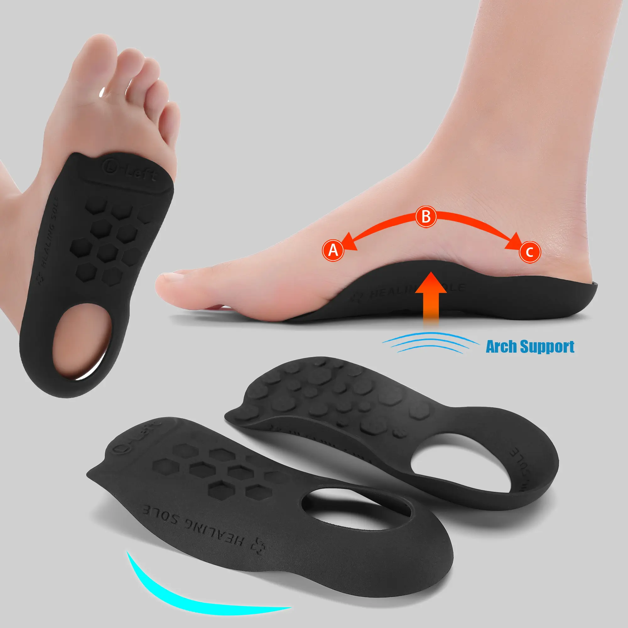 2026 NEW Womens and Mens Arch Support Insoles,Plantar Fasciitis Relief, Flat Feet Orthotic Inserts for Over Pronation, High Arch, Heel Pain,Sport & Work Shoe Insoles