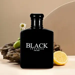 Black Intense for Men Long Lasting Perfume 3.4 fl oz with Sage, Absinthe, Lemon - Ideal for Dating, Daily Life, Parties, Gift Giving, Valentine's Day And Other Festivals