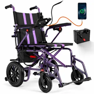 Electric Wheelchairs for Adults, Foldable Wheelchair for Adults,360W Dual Motor Motorized Wheelchair with 15 Miles Long Travel Range, Maximum Speed 4MPH, Support 286 lbs
