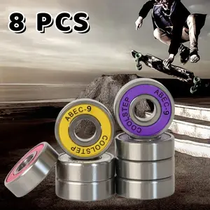 Stainless Steel Sealed Ball Bearing, 8x22x7mm High Performance Ball Bearing, 608 RS Anti-rust Skateboard Bearing, Mechanical Hardware, Inner Bearings
