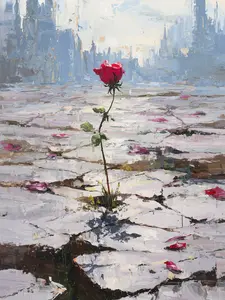 The Rose That Grew from Concrete painting