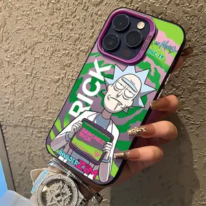 Popular Cartoon Scientist Rick and Morty Phone Case Suitable for iPhone 17 16 15 14 13 12 11 Air Pro Max Plus Anti-Drop Matte Back Cover Colorful Cellphone Casing Animal Personalized Protection Protective, Accessories, Smartphone