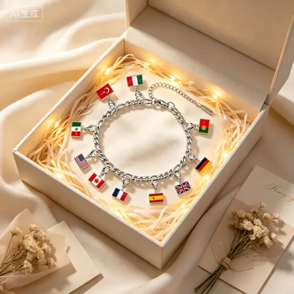 World Travel Country Flag Collectible Bracelet Ornament, Multi National Flag Pendant Chain, Travel Memory Home Decor Display Jewelry, Housewarming Souvenir Gift, Collectible Jewelry sister Gift for Home Decor,best,bachelorette,mini,birthday,c,Re,,c,Themed