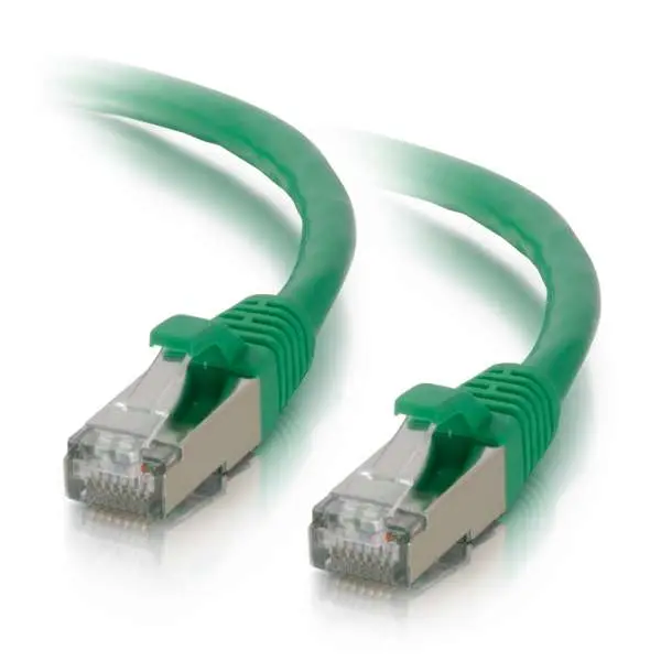 C2G Snagless Shielded Cat6 Ethernet Network Patch Cable - 3 ft Green, Individual Pairs, High Speed, EMI Reduction, Impedance Reduction, for Ethernet Cables Network Installation