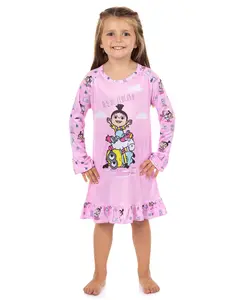 Minions Pajama It's So Fluffy Long Sleeve Raglan Ruffle Nightgown