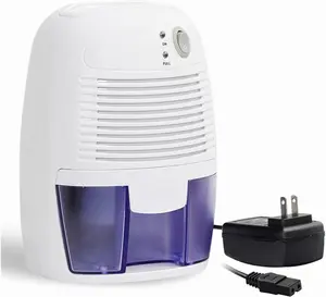 Small Dehumidifier,12V3A adapter1200 Cubic  (215 sq ft) Portable Mini Dehumidifier Quiet Use for High Humidity in , Bathroom, Bedroom, Office, Basements, Wardrobe Closet,RV