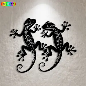 1pc Gecko Metal Wall Art, Dynamic Gecko Statue Mural, Ideal Gift for New Year, Easter, Gecko Decor Enthusiasts, Weather-Resistant Metal Wall Decor Wall Sculptures, Perfect for Patio Wall & Garden Fence Wall, Stunning Outdoor Decor