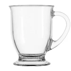 Anchor Hocking Clear Glass Café 16 Ounce Mug Set, 4 Piece Set