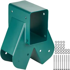 【Summervibes】VEVOR A-Frame Middle Swing Set Brackets, Heavy Duty Carbon Steel Swing Set Hardware with Mounting Hardware, DIY Swing Set Bracket Swing Set Kit for 4x4 Legs & 4x6 Beam, Green