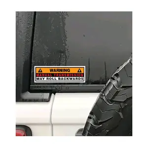 WARNING MANUAL TRANSMISSION PRINTED FUNNY DECAL CAR TRUCK WINDOW STICKER PRANK JOKE