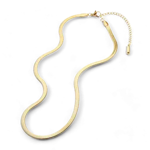 Herringbone Gold Chain Necklace