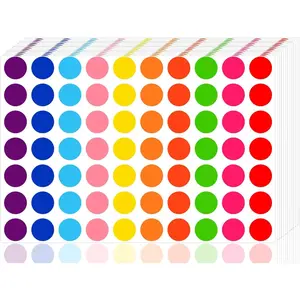 Pieces Dot Stickers, 3/4 in Color Coding Labels, 10 Color Circle Price Stickers for Office, Classroom, Student