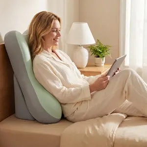 Ergonomic mattress pillow, adjustable memory cotton backrest for reading, 2-piece split support pillow for bed rest, anti slip waist and neck pads, suitable for home office and relaxation, Waist Wedge Bolster, Supportive Bolster