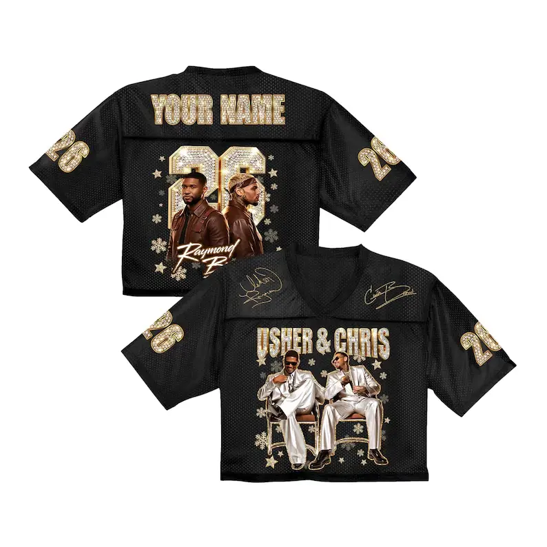 Personalized R&B Tour 2026 Mesh Jersey – Music Fan Gear Crop Top Shirt, Custom Concert Football Jersey, Music Fan Shirt, Custom Name Jersey Gift
