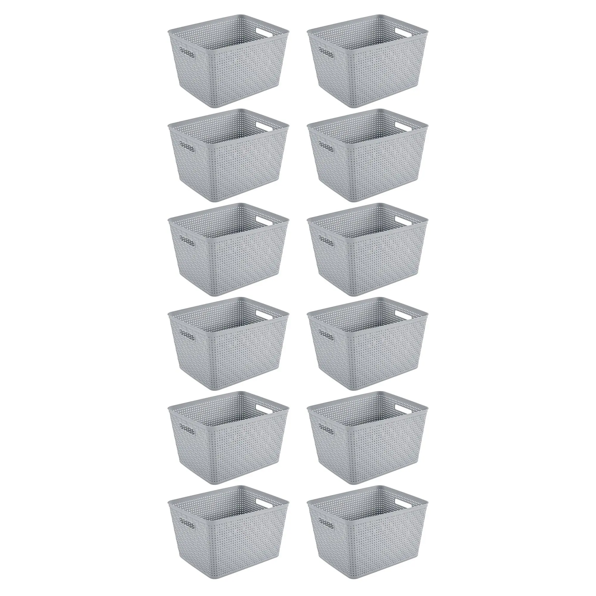 Sterilite 14"Lx8"H Woven Rectangular Tall Basket for Home Organization (12 Pack) Sterilite 14"Lx8"H Woven Rectangular Tall Basket for Home Organization (12 Pack)