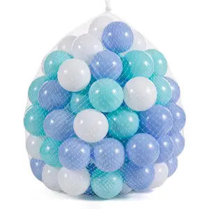 100 Counts Phthalate & BPA Free 2.2 Inch Plastic Balls Assorted Colors for Kids' Ball Pit with Mesh Storage Bag Enhances Hand-Eye Coordination Safe Play for Kids
