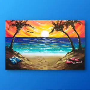 DIY Couples Painting Kit for Date Night — Bare Necessities, 2 Canvases & Acrylic Paint Set