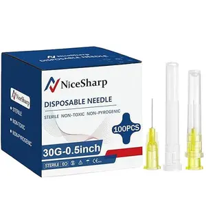 100PCS 30Ga 0.5 inch Needle Lab Accessories, Refilling Inks, Individually Packaged