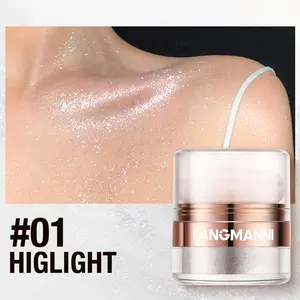 Shimmering Body Highlight Powder with Applicator - Luminous Glow for Skin, Long-Lasting, Fine Shimmer, Party & Festival Ready, 1 Count