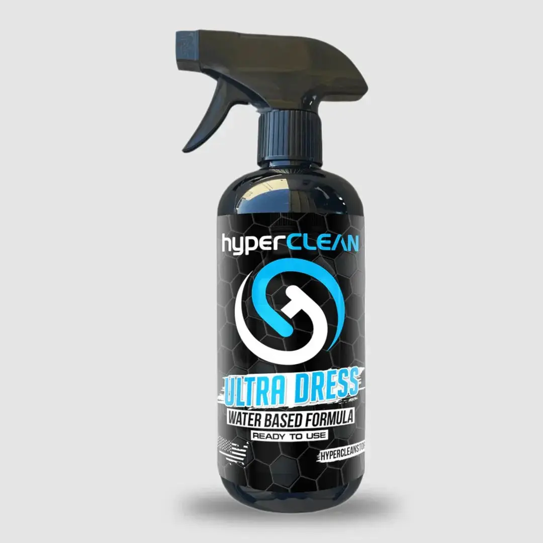 hyperCLEAN Ultra Dress Water-Based Liquid Spray Tire Coating Formula, Ready-to-Use Auto Care Product, Long-Lasting Gloss, Easy Application, Biodegradable, Environment-Safe, Protects Plastics & Vinyl