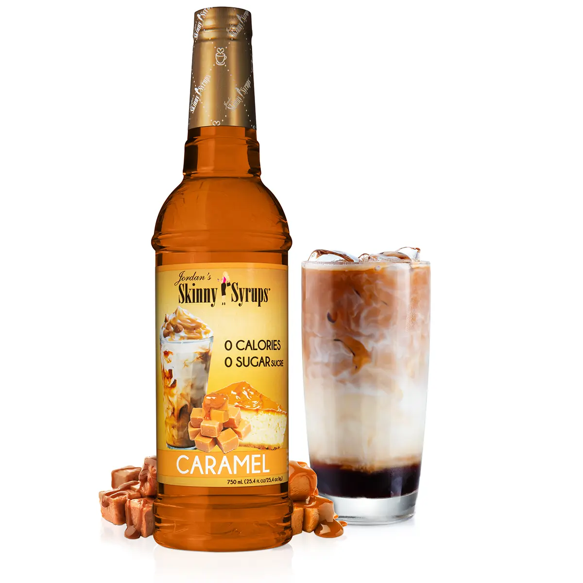 Sugar Free Caramel Syrup - Sweetened with Natural Sweeteners, Ideal for Caramel Lovers and Desserts
