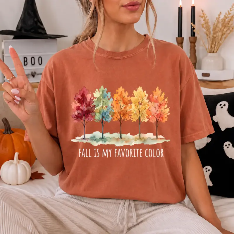 Comfort Colors Fall Is My Favorite Color Shirt, Autumn Vibes, Cute Fall Lover Tee, Thanksgiving Shirt, Cozy Fall Season Shirt, Seasonal Gift for Her