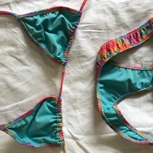 DEADSTOCK VINTAGE inspired bikini- Thong Style Floral Printed Bikini 90s 80s 100% original custom print adjustable string bikini