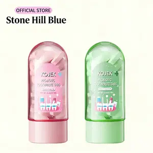 KOJEK Solid Toothpaste | Fluoride-Free Natural Oral Care, Eco-Friendly, Portable Travel Size, Long-Lasting Fresh Breath, Zero Waste Vegan Toothpaste