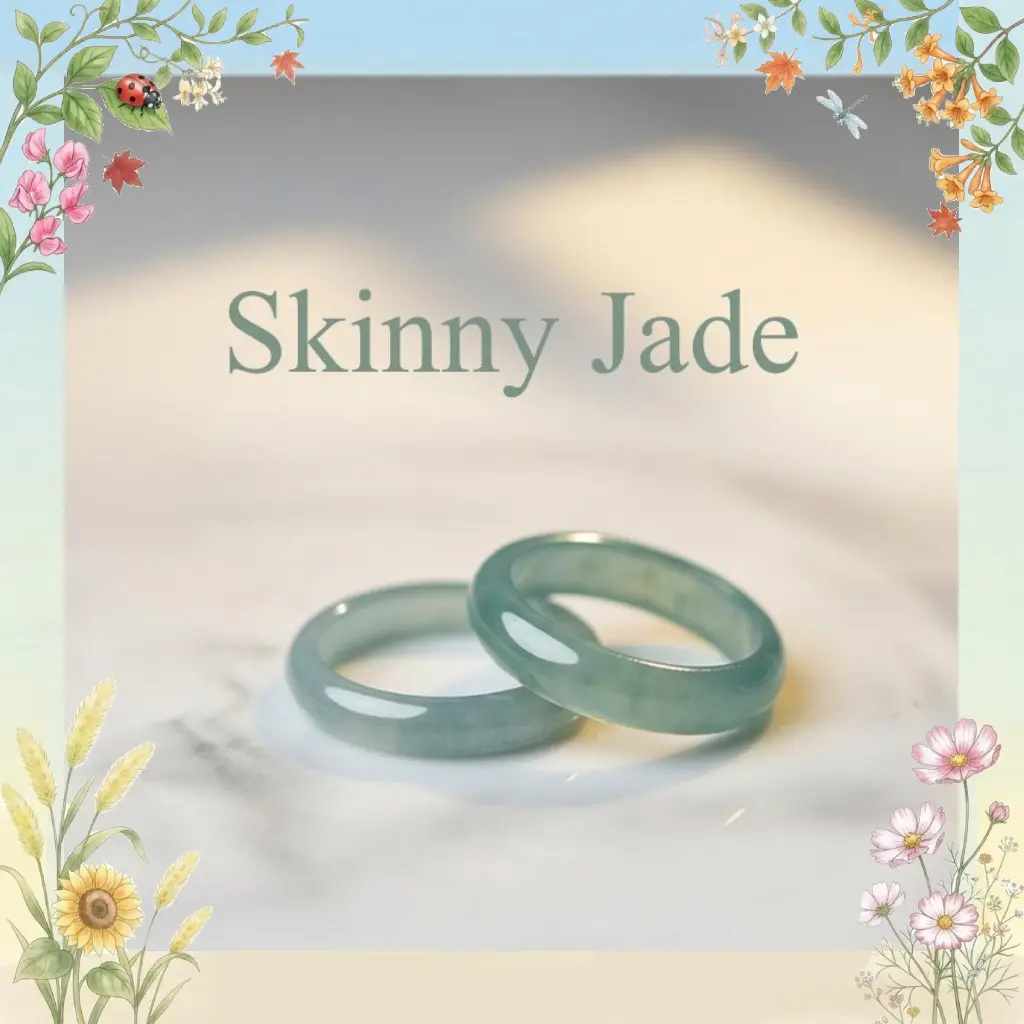 Natural Skinny Jade Ring | Green Jade Ring US Size 3–13 | Minimalist Stacking Ring | Boho Gift for Her | Polished Finish | Calm Balance & Natural Elegance Peaceful Layering